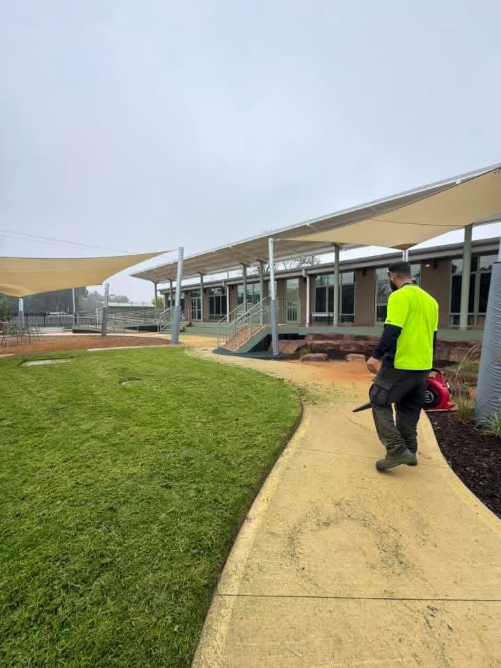 Mowing Common Area Lawns