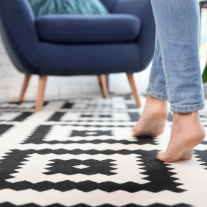walking on carpet
