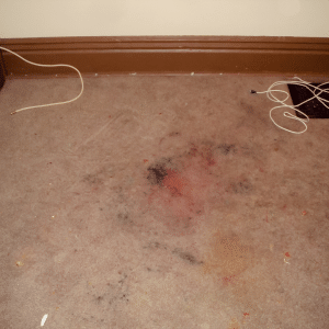 red clay stains