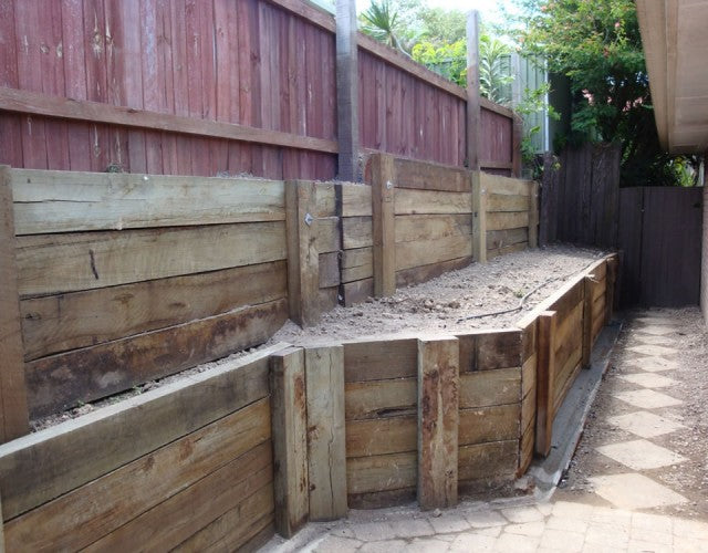 H4 Hardwood Timber Retaining Wall