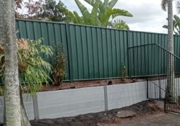 Composite Sleeper Retaining Wall Replacement in Robina